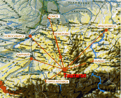 Горная шория карта